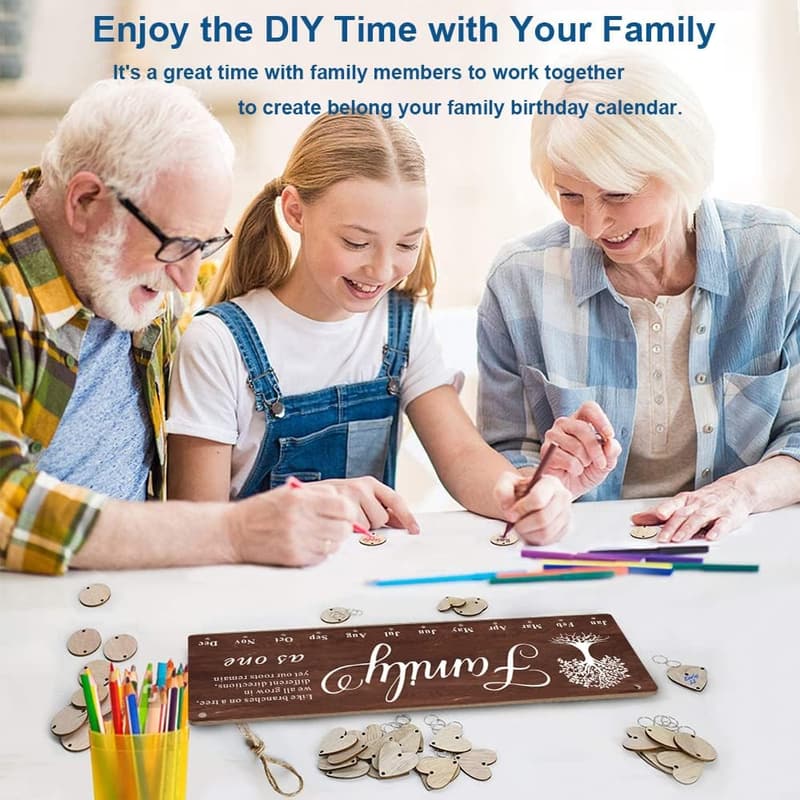 Family Birthday Reminder Calendar Plaque - Gift for Grandma