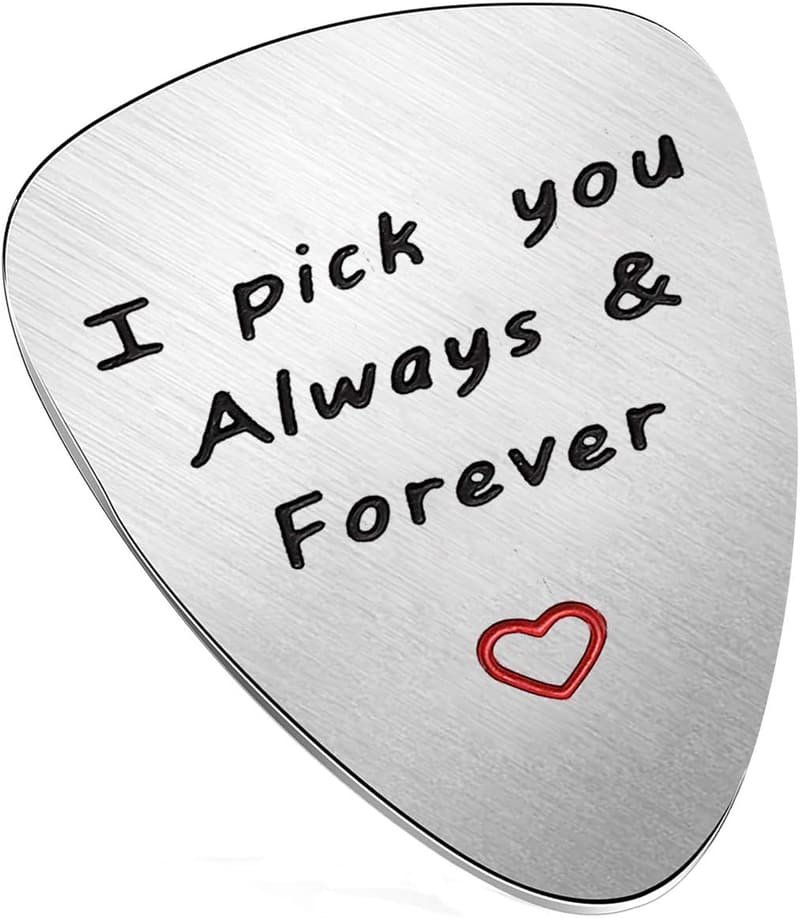 Valentine's Day Guitar Pick Gift for Him - 