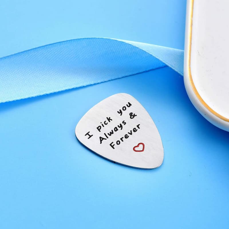 Valentine's Day Guitar Pick Gift for Him - 