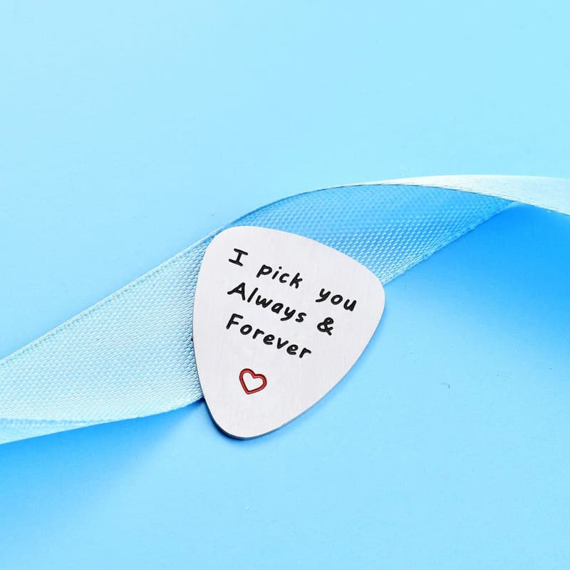 Valentine's Day Guitar Pick Gift for Him - 