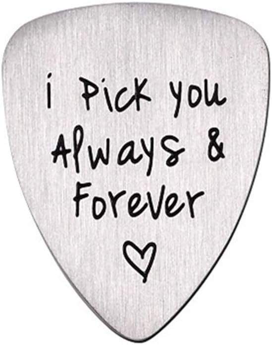Musician's Birthday Guitar Pick Jewelry for Him