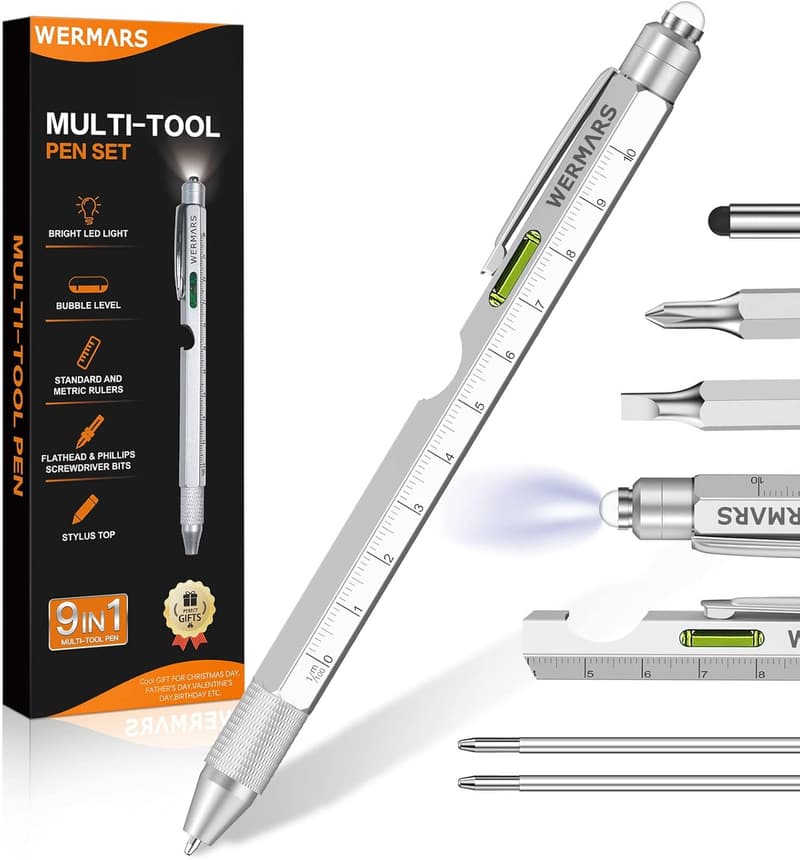9-in-1 Multitool Pen - Christmas Gift for Dad & Men