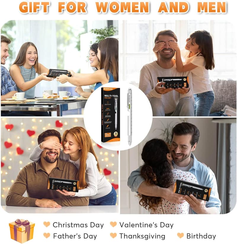9-in-1 Multitool Pen - Christmas Gift for Dad & Men