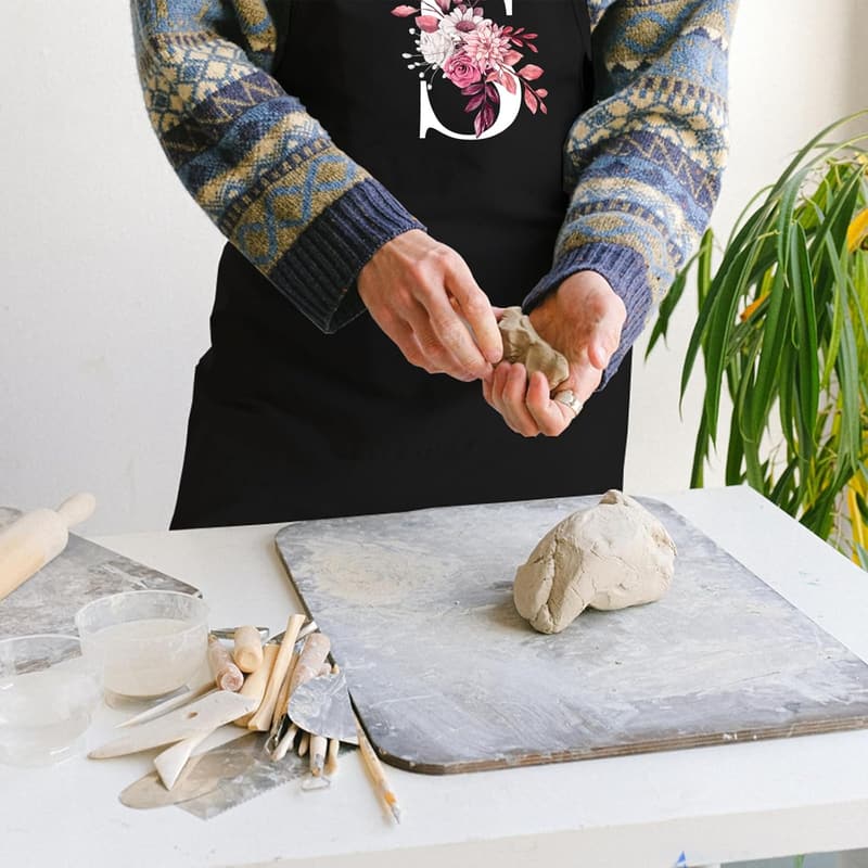 Cute Personalized Chef Apron with Pockets for Mom's Birthday