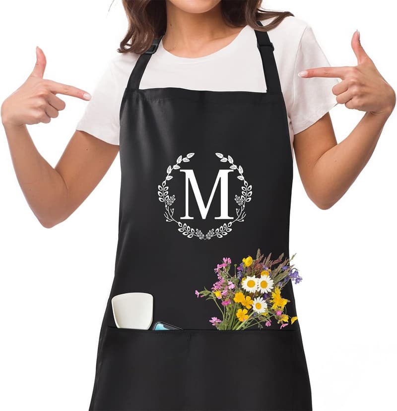 Personalized Apron with Pockets for Cooking and Crafts
