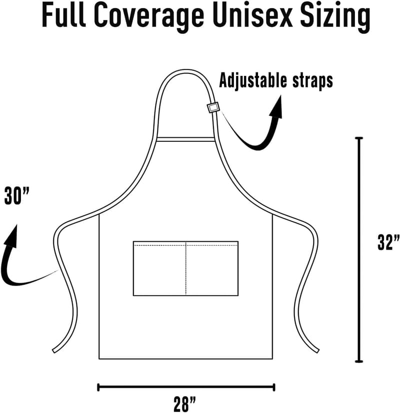 Personalized Apron with Pockets for Cooking and Crafts