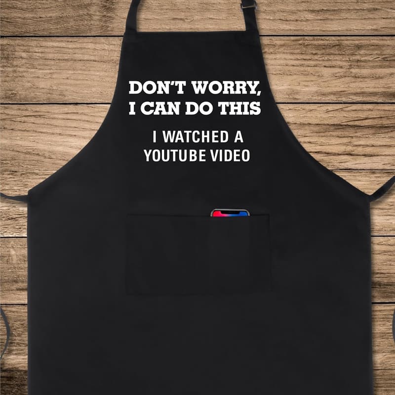 Funny Cotton Apron for Men & Women with 2 Pockets