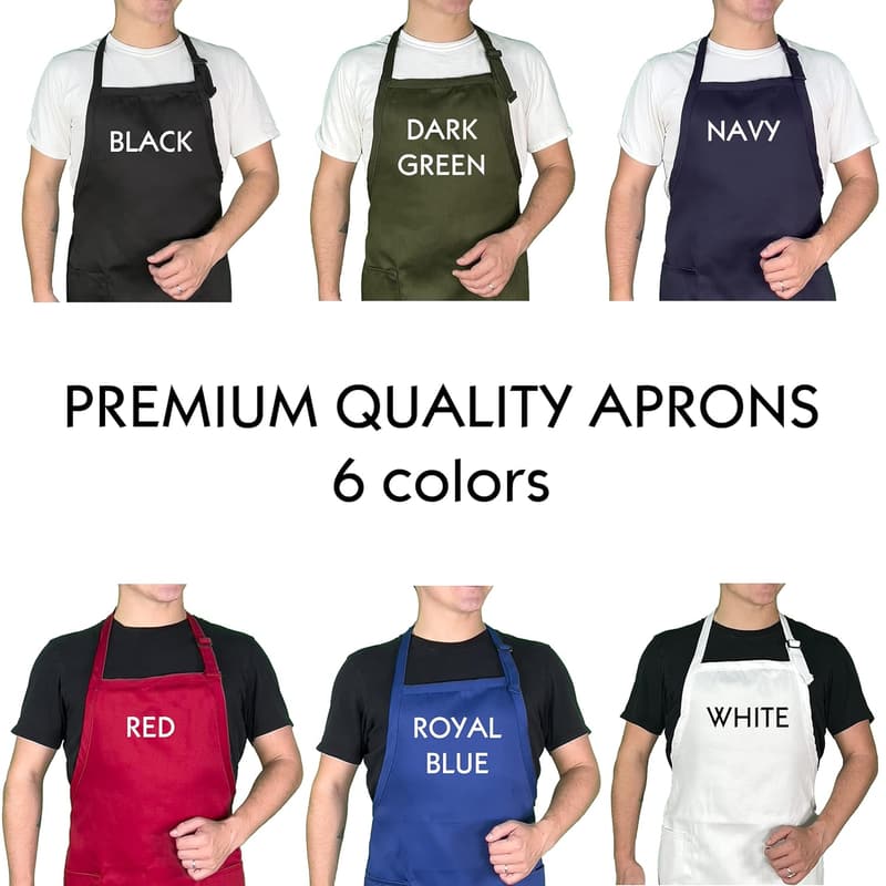 Customized Chef Apron for Men and Women - Adjustable with Pockets