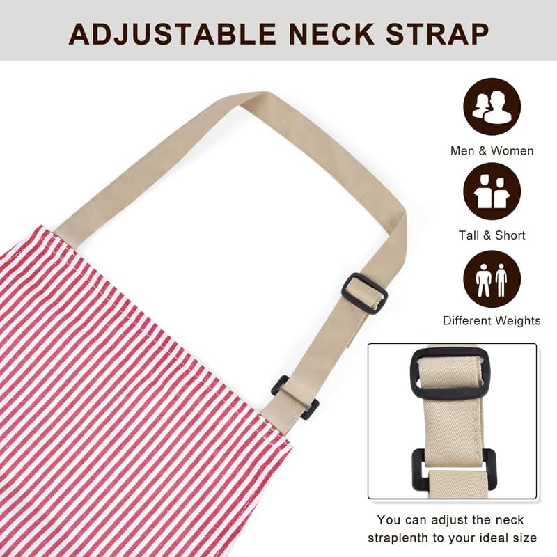 Cooking Aprons for Women with Pockets - 2 Pack
