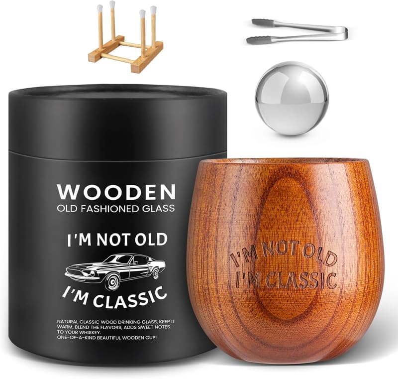 Personalized Handmade Bourbon Whiskey Glass for Men