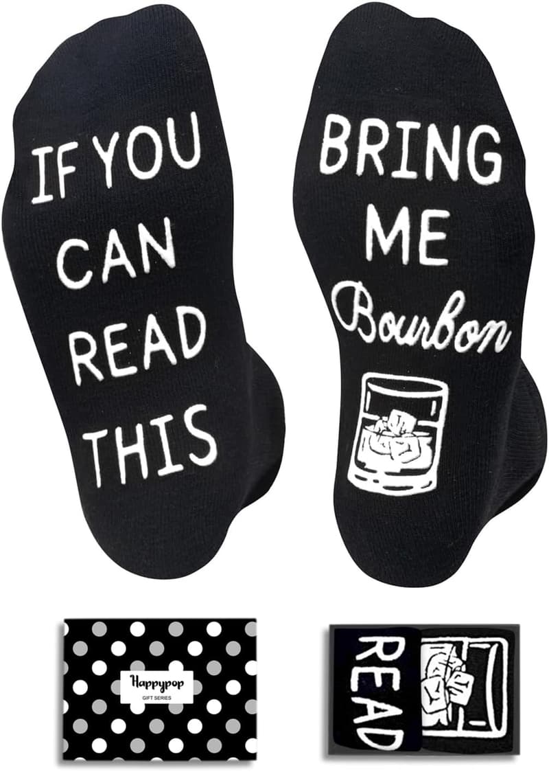 Novelty Bourbon Drink Socks for Men and Women