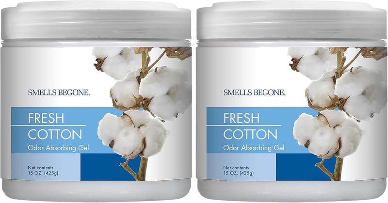 Air Freshener Gel, Fresh Cotton, 15 oz, Pack of 2