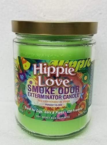 Smoke Odor Eliminator Jar Candles, Hippie Love, 13 oz, Set of 3