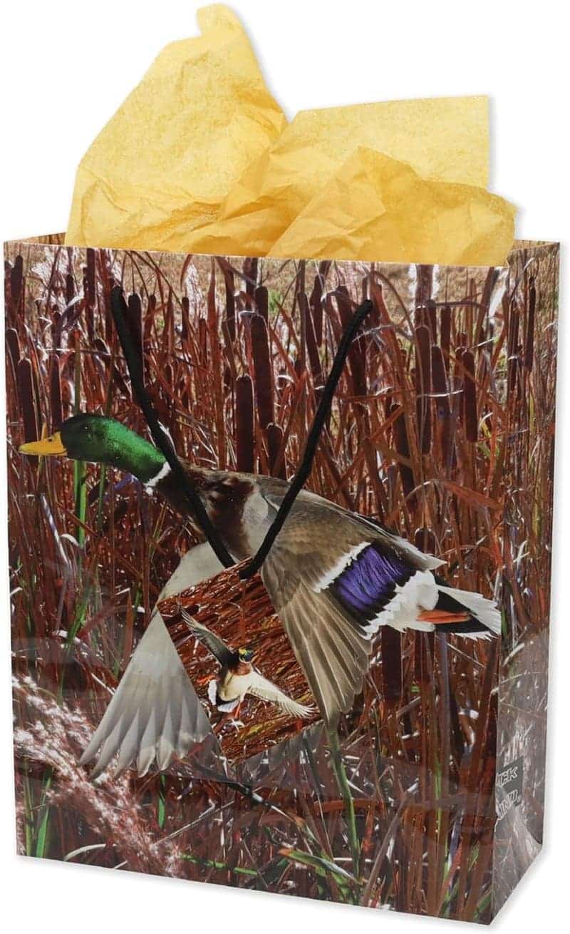 Duck Gift Bag with Tissue & Tag - Mallard Design for Men