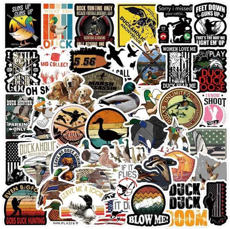 Duck Hunting Vinyl Stickers, Waterproof Adventure Pack