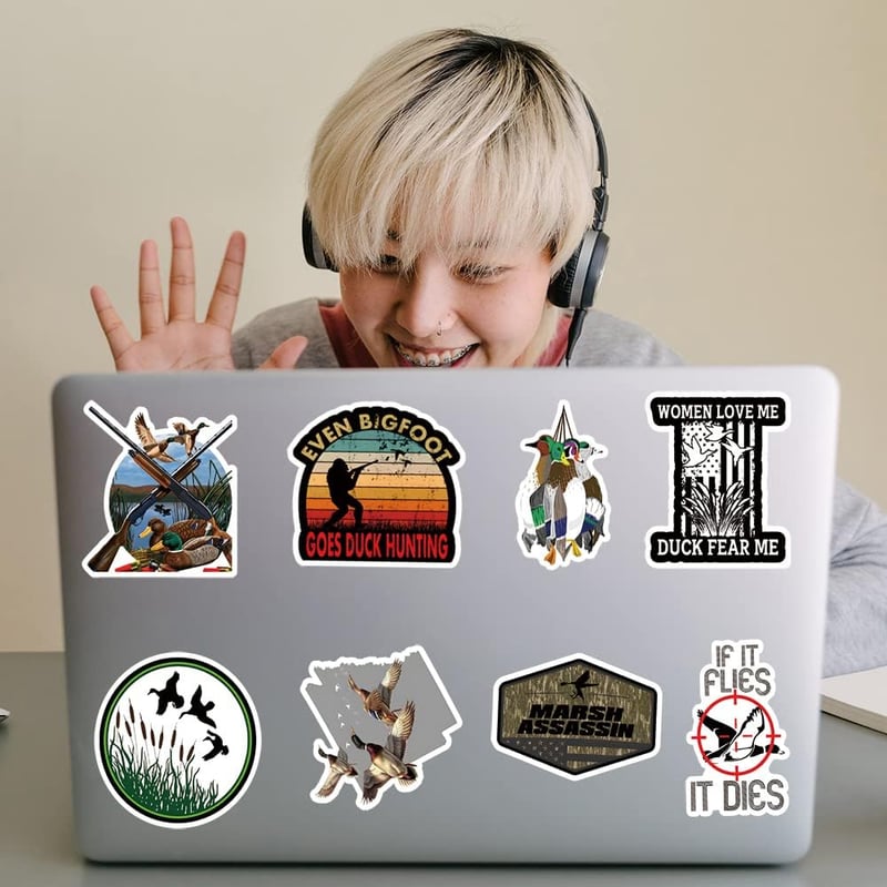 Duck Hunting Vinyl Stickers, Waterproof Adventure Pack