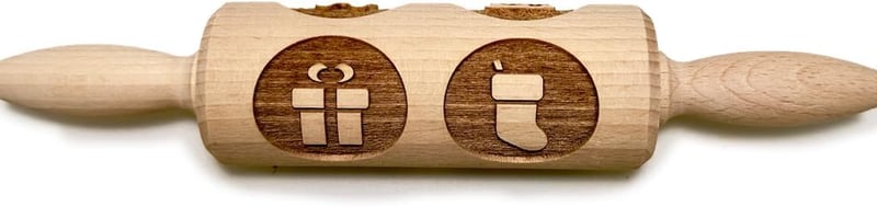 Christmas Rolling Pin for Small Engraved Cookies