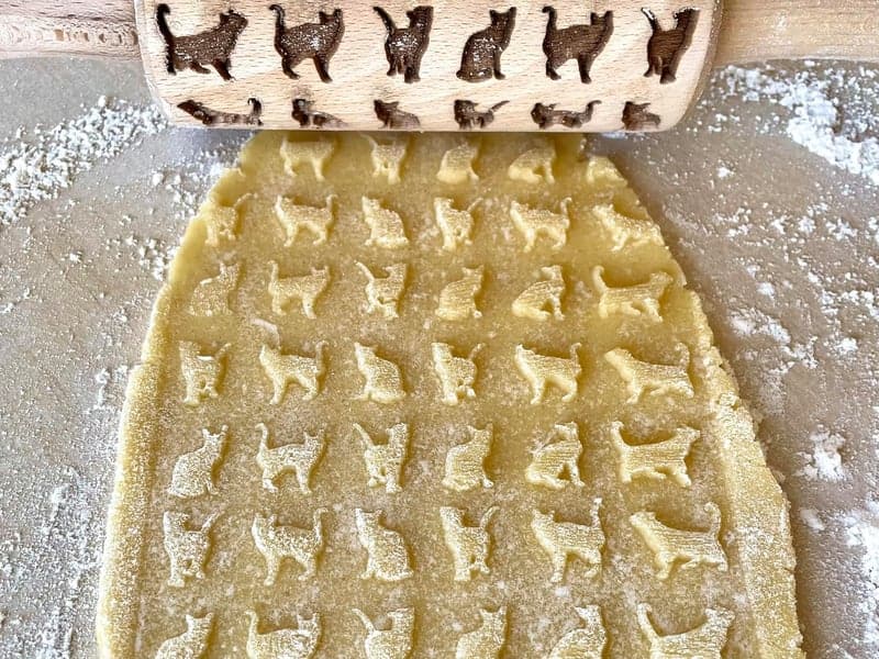 Kid's Laser-Engraved Cat Rolling Pin