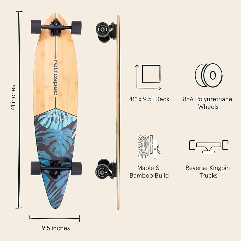 Cruiser Longboard: Bamboo & Maple Wood for All-Riding
