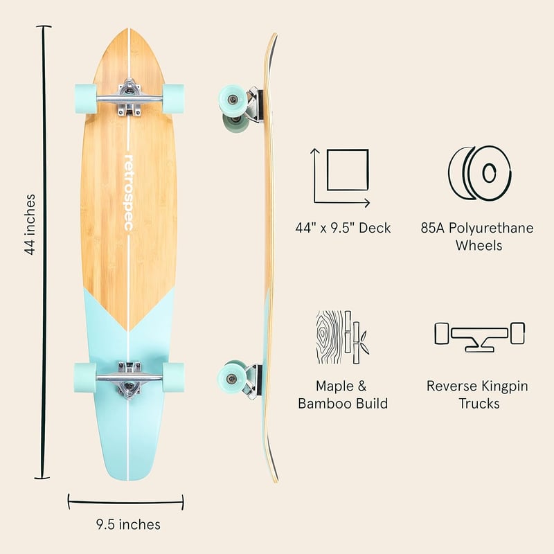 Cruiser Longboard Bamboo & Maple for Commuting