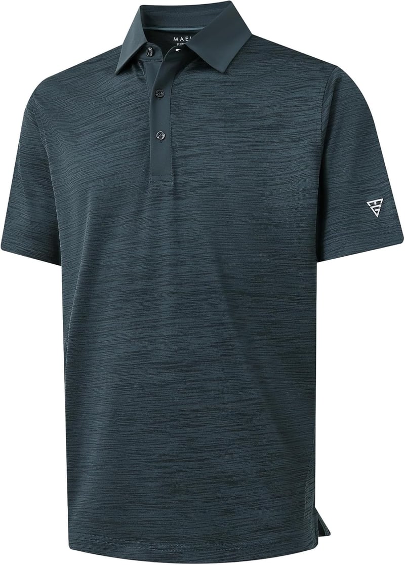 Men's Performance Dry Fit Golf Polo Shirt - Moisture Wicking