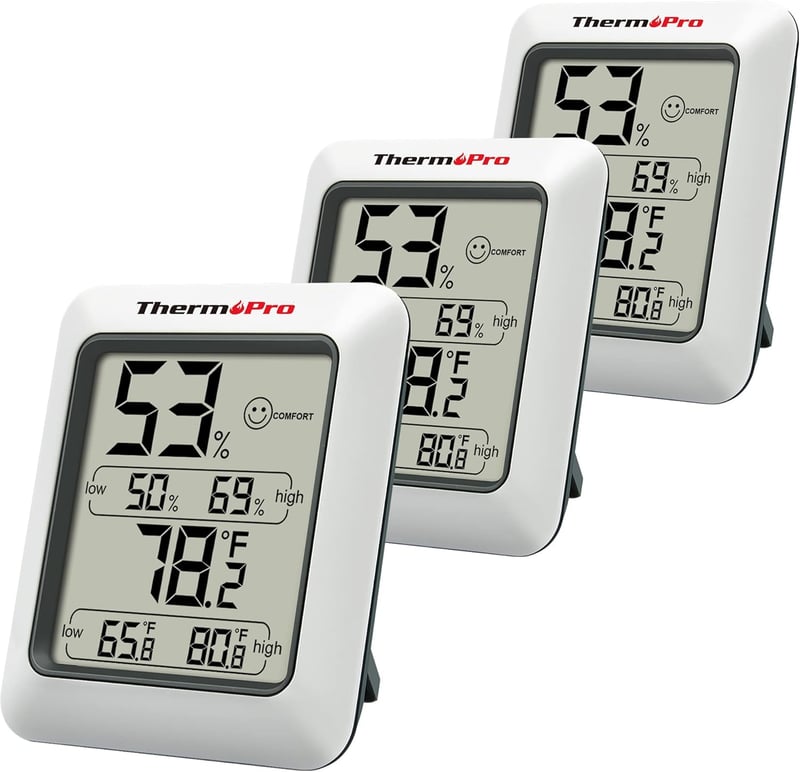 Digital Indoor Thermometer & Hygrometer Set