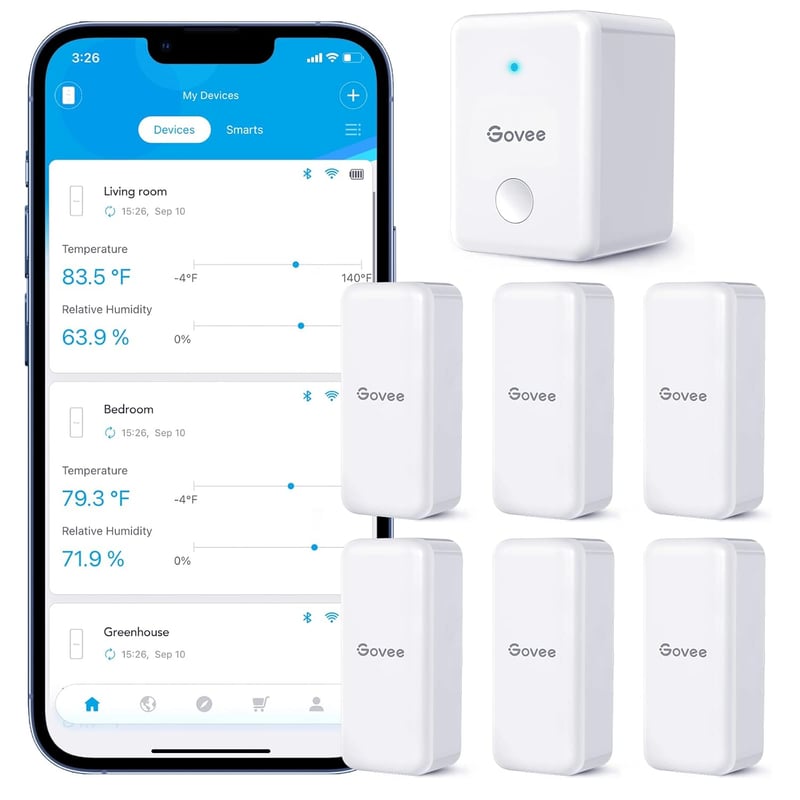 Indoor WiFi Temperature & Humidity Monitor 6-Pack