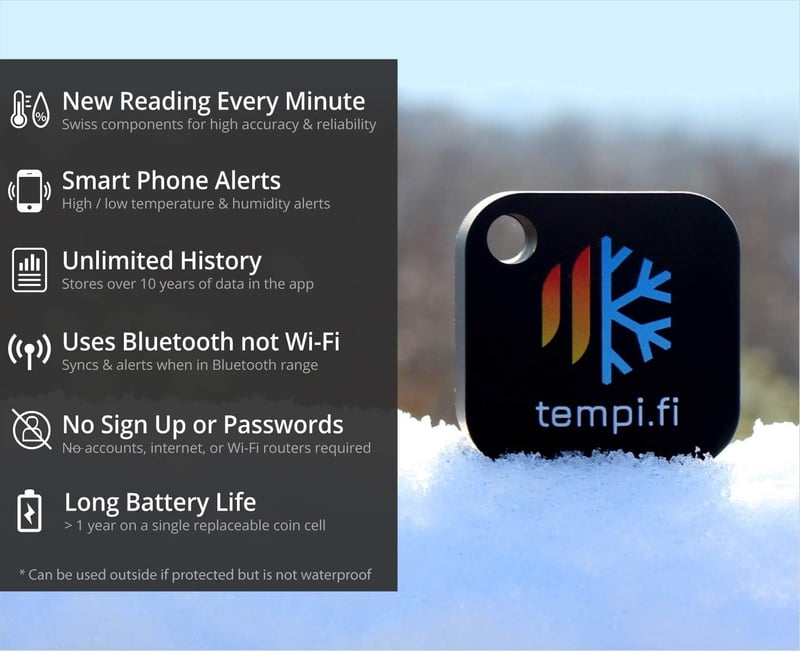 Bluetooth Temperature & Humidity Sensor - USA Made