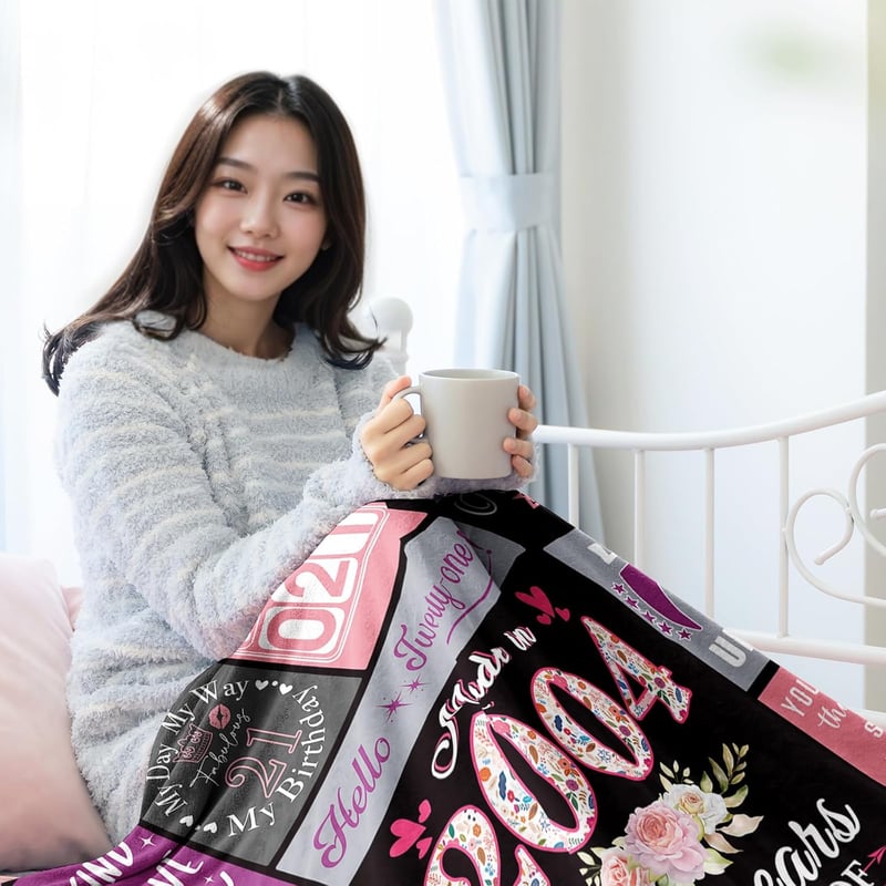 21st Birthday Blanket Gift for Women