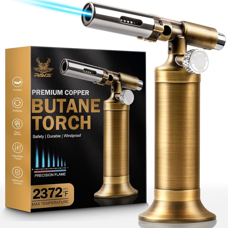 Refillable Butane Kitchen Torch for Creme Brulee