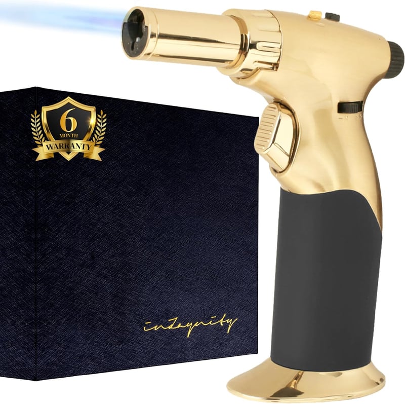 Cooking Dual Flame Refillable Torch Gun in Gold
