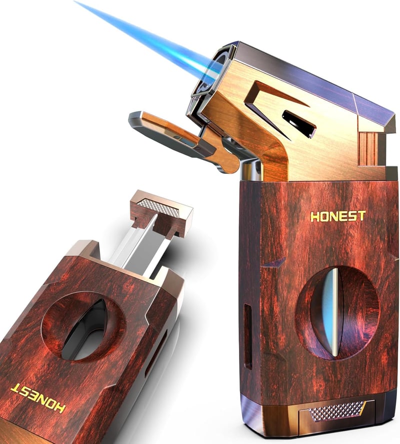 Windproof Refillable Butane Torch Lighter for Men