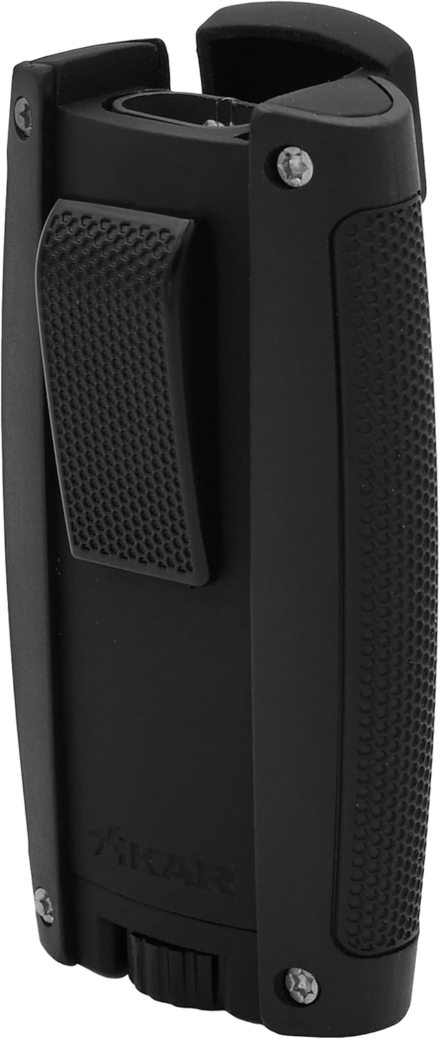 Xikar Silver Double Jet Torch Lighter, Wind Resistant