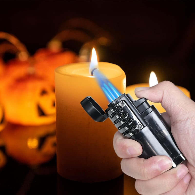 Christmas Triple Jet Flame Torch Lighter Set