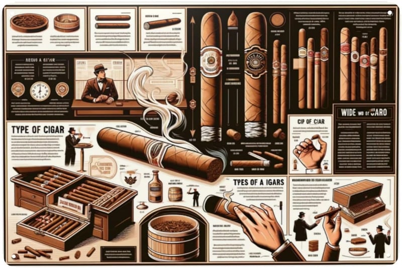 Cigar Guide Metal Wall Art for Bar & Lounge Decor