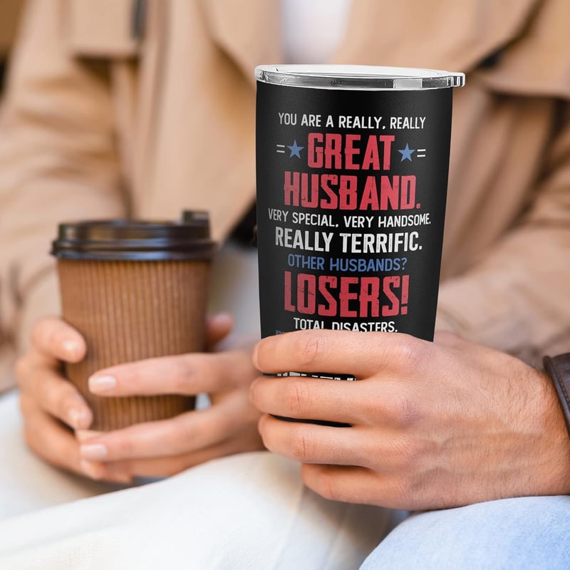 Father's Day 20 Oz 2-Sided Tumbler for Husband
