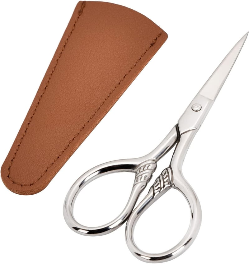 Facial Hair Grooming Scissors, Stainless Steel