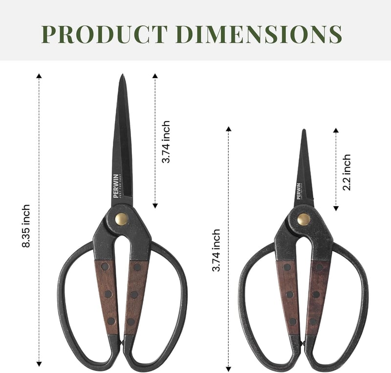 Garden Bonsai Shears with Walnut Wide Handles
