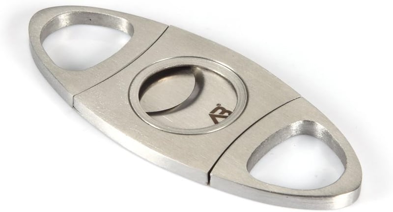 Cigar Cutter Stainless Steel Double Blade with Pouch
