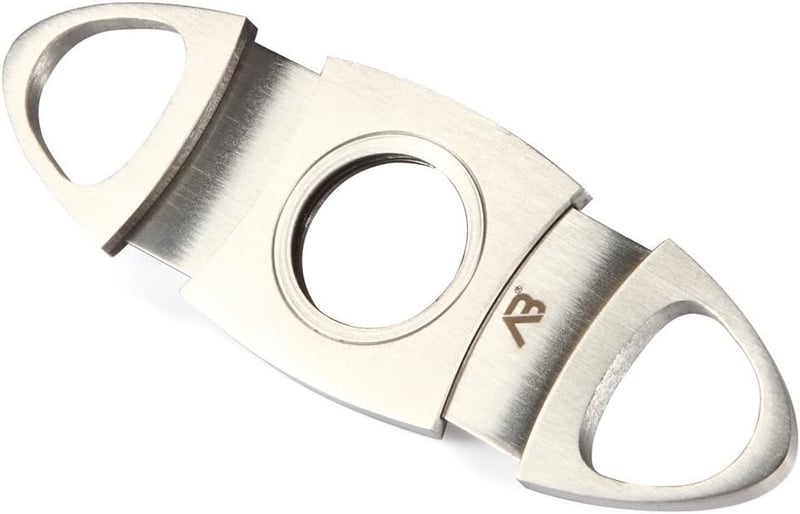 Cigar Cutter Stainless Steel Double Blade with Pouch