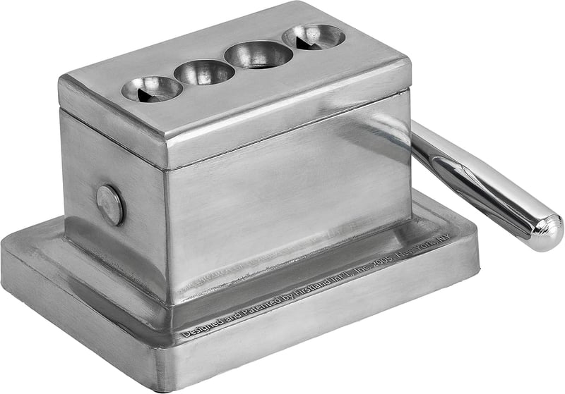 Cigar Cutter Quad Table, Brushed Finish, Model 9305