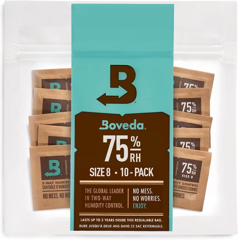 Humidity Control Packs - 75% Rate, Size 8, 10-Pack