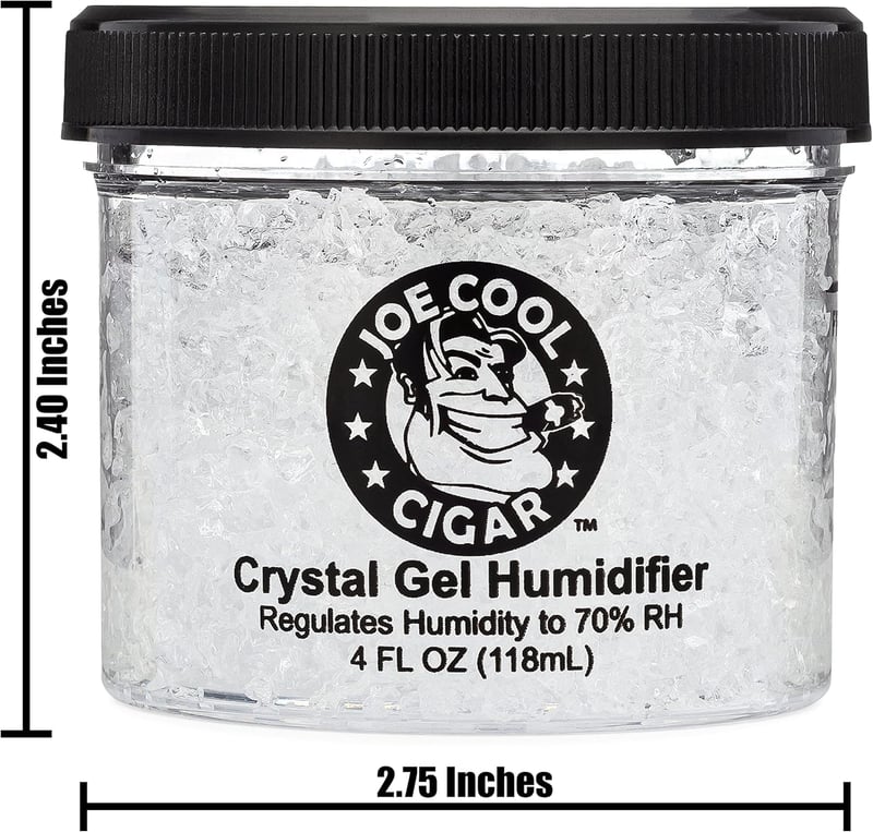 Cigar Humidor Crystal Gel Humidifier, 4oz Jar