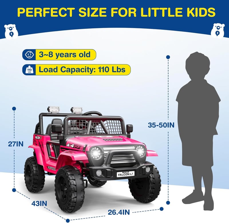 Xmas Ride-On Car for Kids - LED, Remote, Multimedia