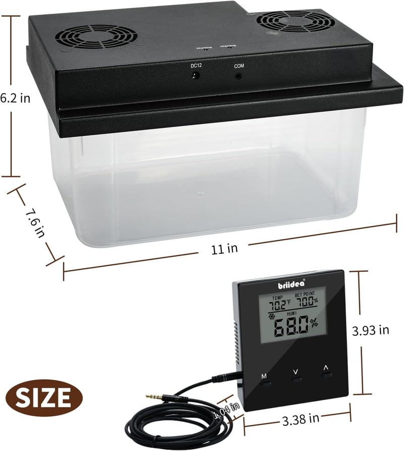 Cabinet Electric Humidifier, 30%-80% RH, 12V Power
