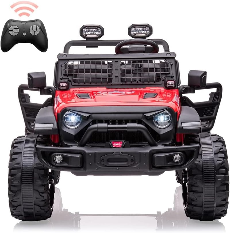 Kids' 2-Seater Electric Car with Remote, Red