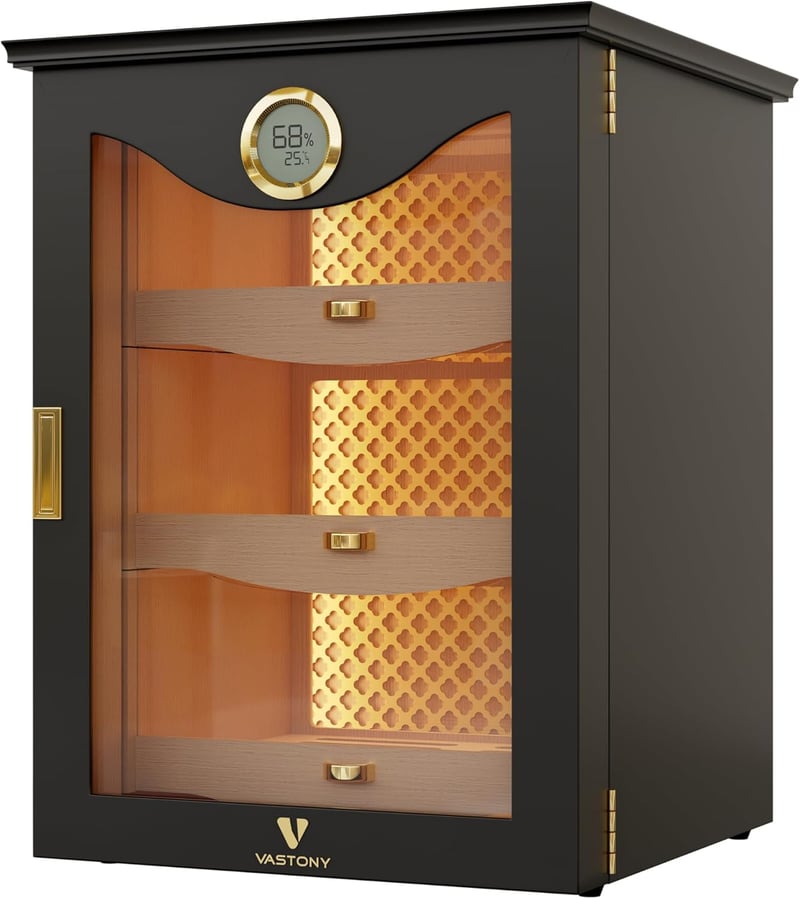 Luxury LED Humidor with Spanish Cedar & Hygrometer