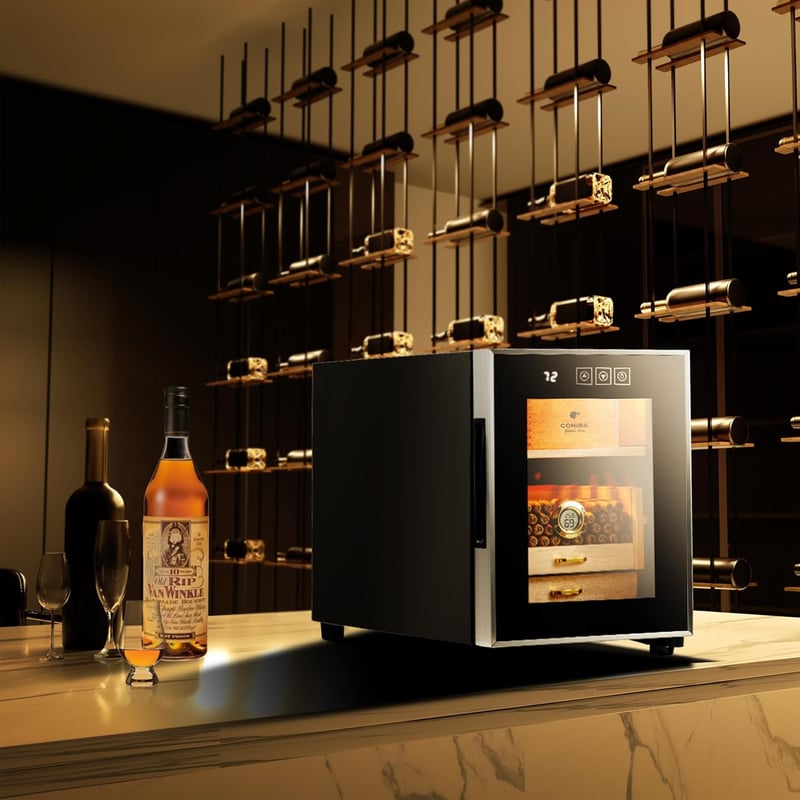 Electric Cigar Humidor Cabinet with Temperature Control - Gift for Men