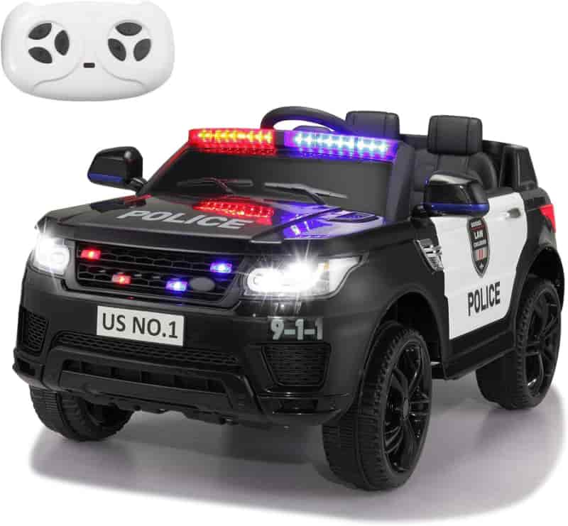 Police Car Electric Ride-On for Kids, Remote Control