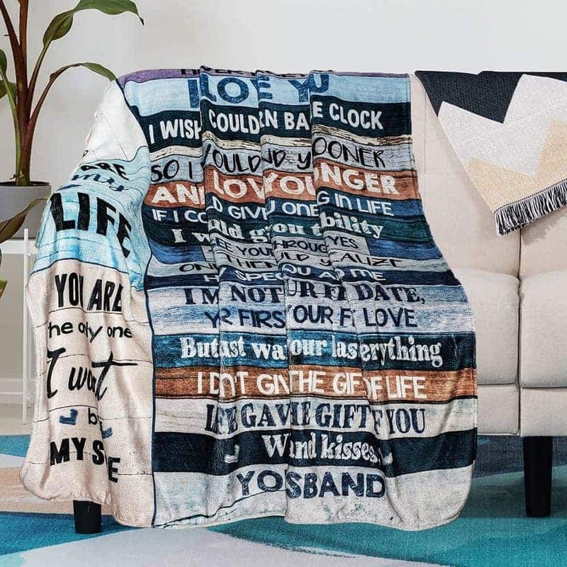 Anniversary Ultra-Soft Sherpa Throw Blanket for Wife